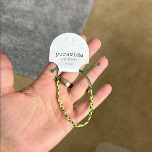 Pura Vida Bracelet in Green and Yellow